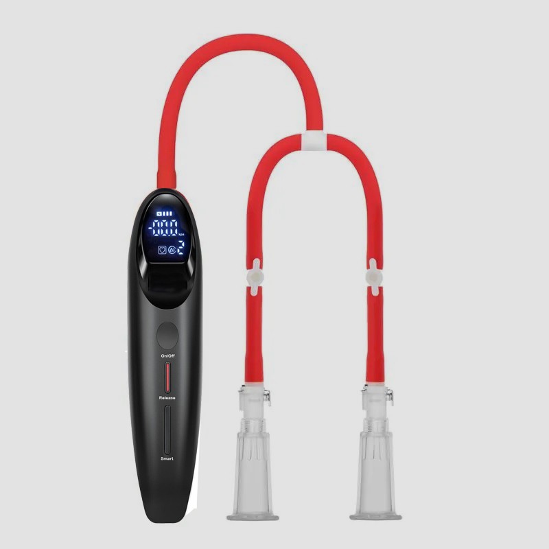 Electric Clitoral Pump System Clit & Nipple Air Tight Interchangeable Cylinders