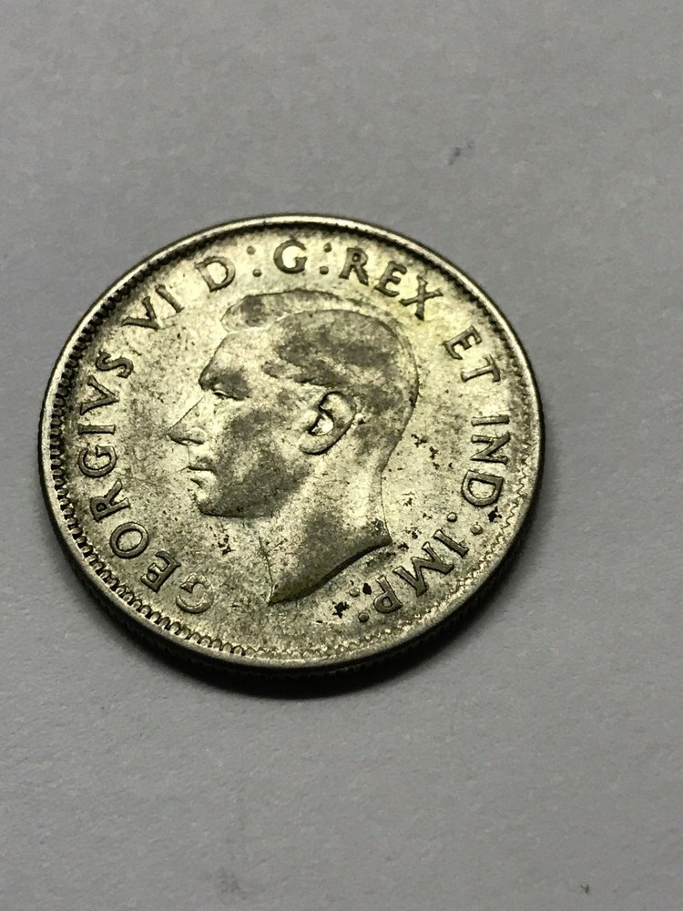 1945 Canada Silver 25 Cents Fine+ #10077