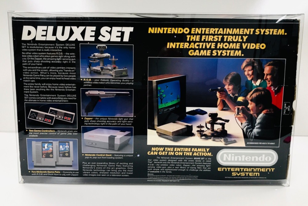 1 Console Box Protector For NES DELUXE SET WITH ROB Nintendo Display Boxes