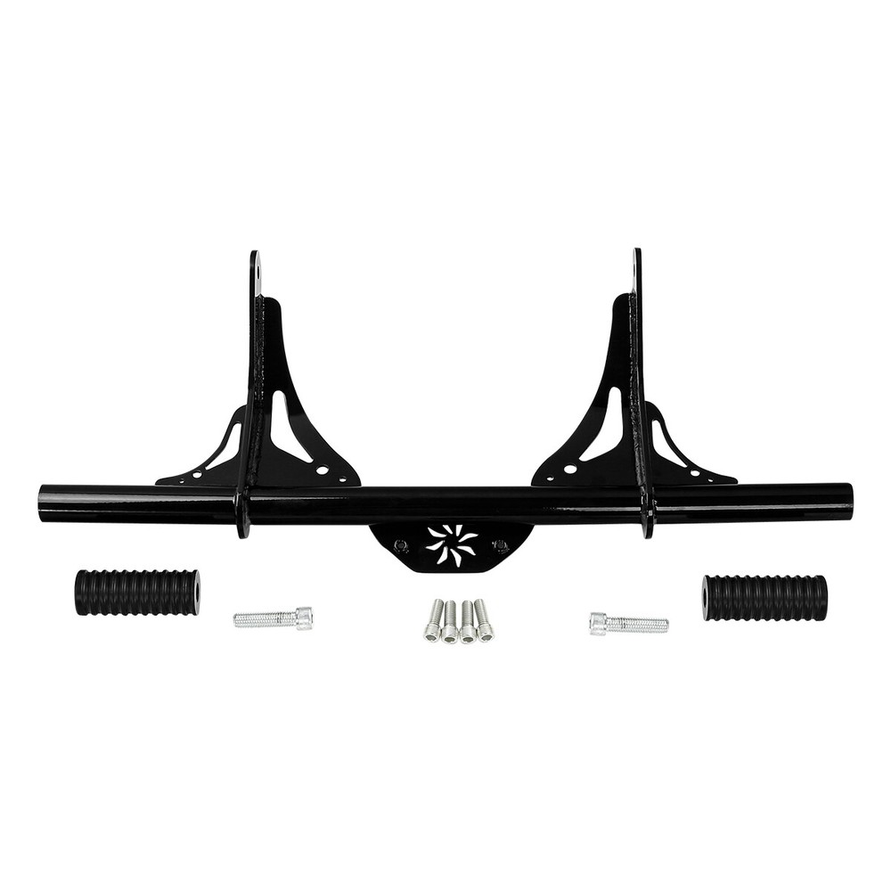 Front Black Crash Bar Protector For Harley Davidson Dyna W/ Mid Control 06-17