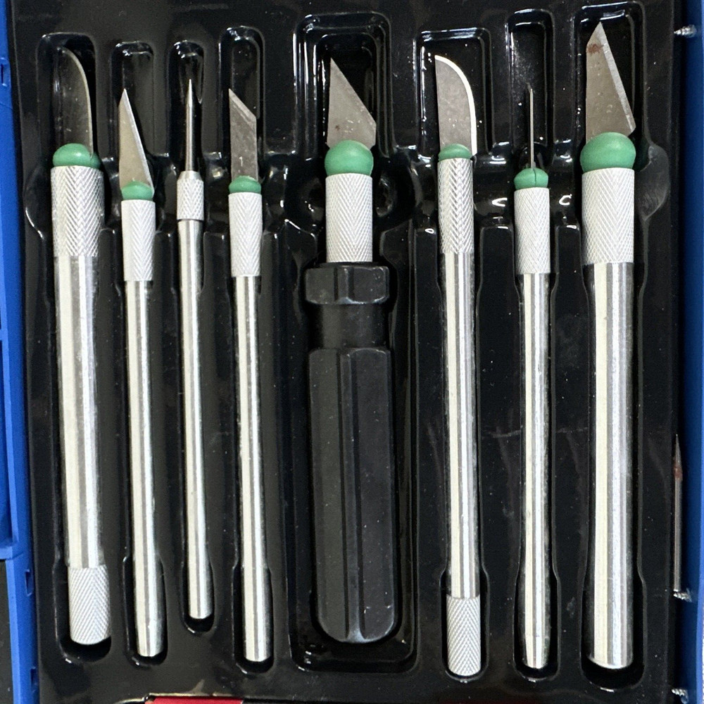 56 Pc. Precision Knife Set for Hobbies & Precision Cuts! (ONE MISSING)