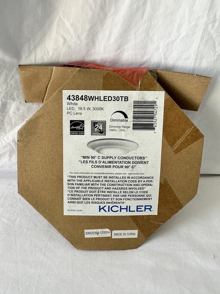 Gen II White Downlight, Dimmable, 3000K, New