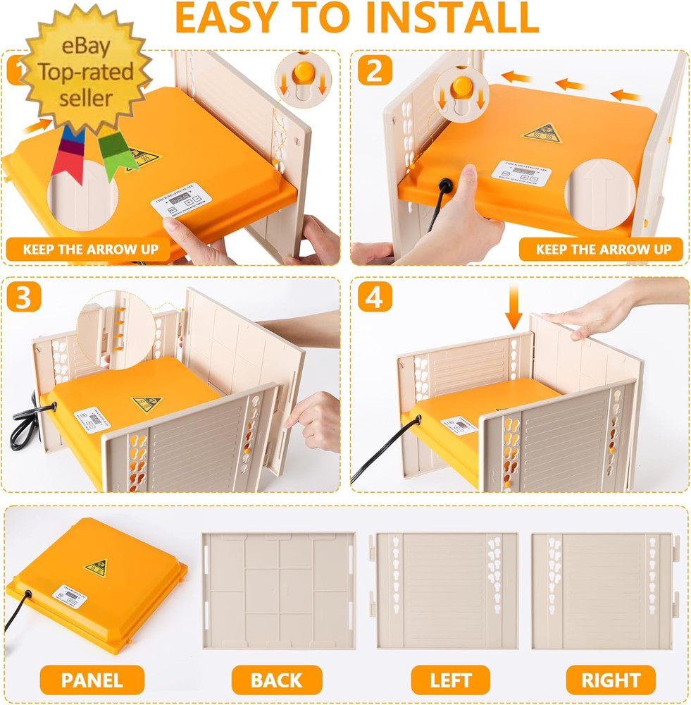 Chick Brooder, Chicken Brooder Heating Plate for Chicks with Adjustable Height a