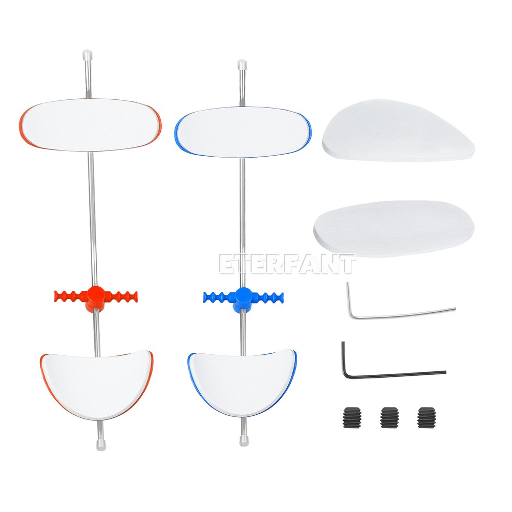 ETERFANT Dental Ortho Adjustable Forward Pull Face Headgear Single Bar Blue+Red