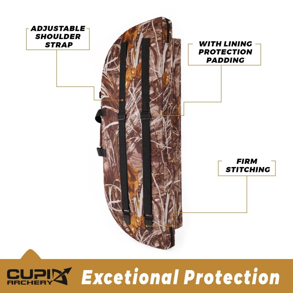 Compound Bow Case Light-Weight Soft Bow Bag with Arrow Pocket and Backpack St...