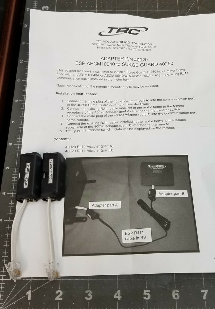 TRC 40020 Adapter Kit For Transfer Switch [Z4B4]