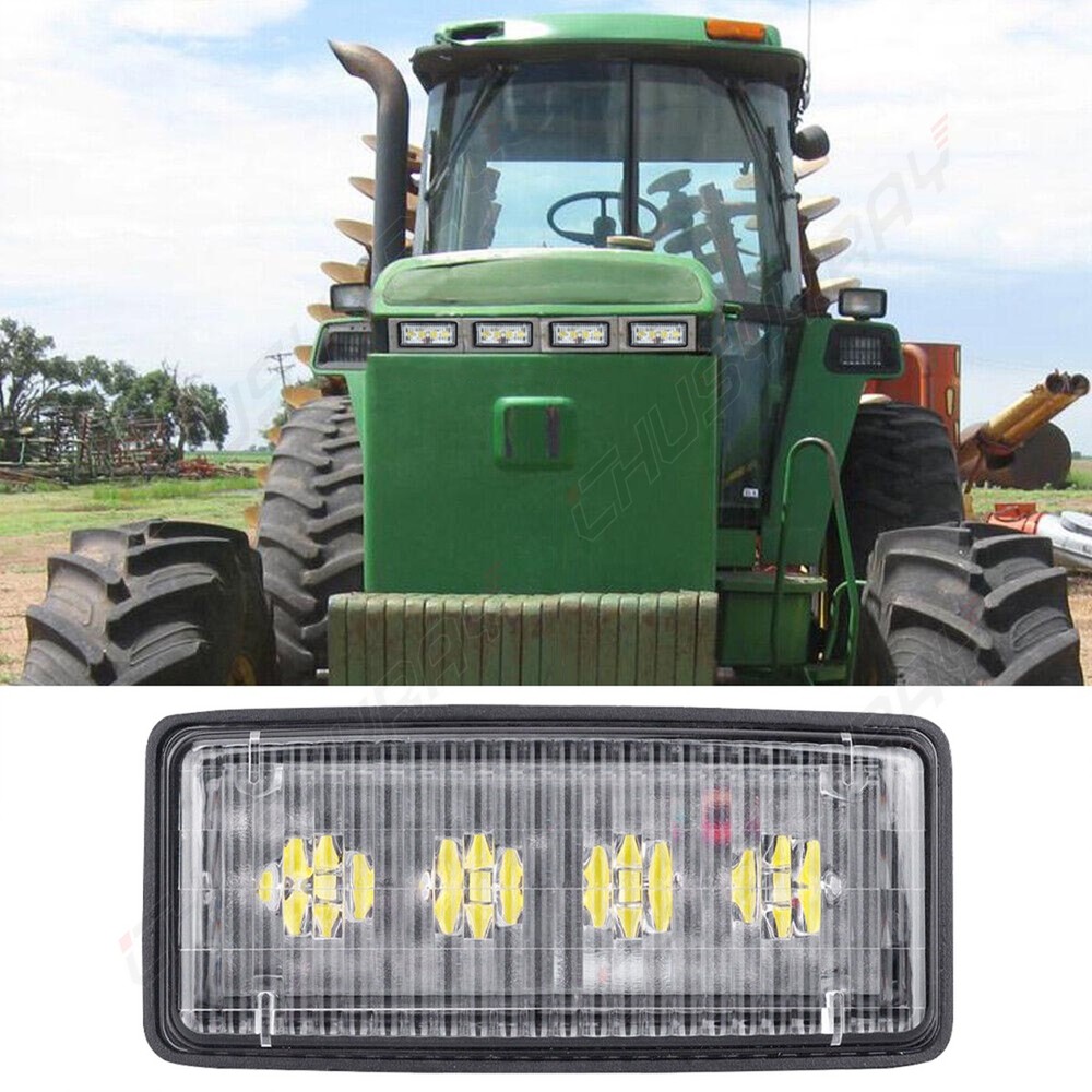 2PCS LED Headlight front hood light FOR Deere Crawler Dozers