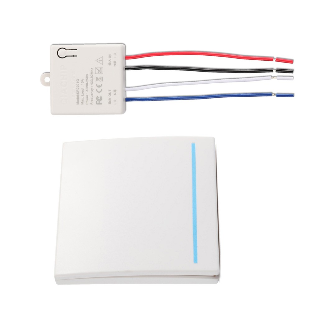 1set Wireless Switch 433mhz Receiver Module No Wiring Easy&Flexible Installation