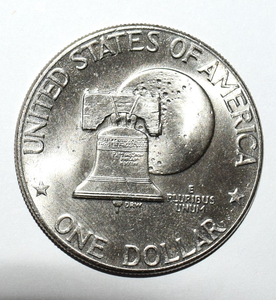 Bicentennial 1776-1975 Filled D Dual Date Eisenhour One Dollar Initials Error