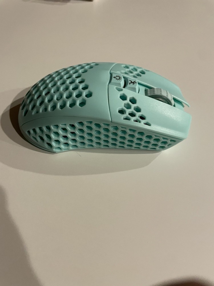 Glorious Model O Light Blue Gaming Mouse Ergonomic Optical 6-Button Scroll Wheel