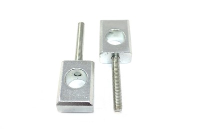 Chrome Axle Block Pull Adjuster fits Harley Davidson