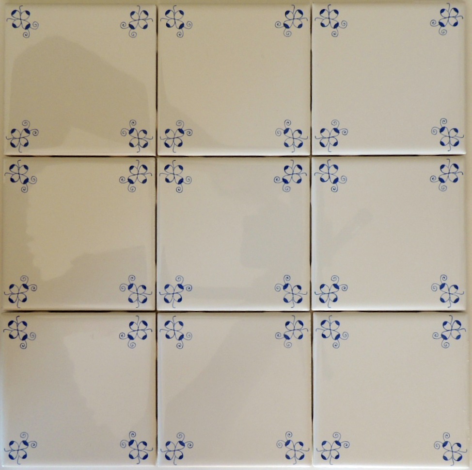 DELFT TILE-BLUE & WHITE KITCHEN BACK SPLASH TILE HISTORIC SPIDER IN BLUE
