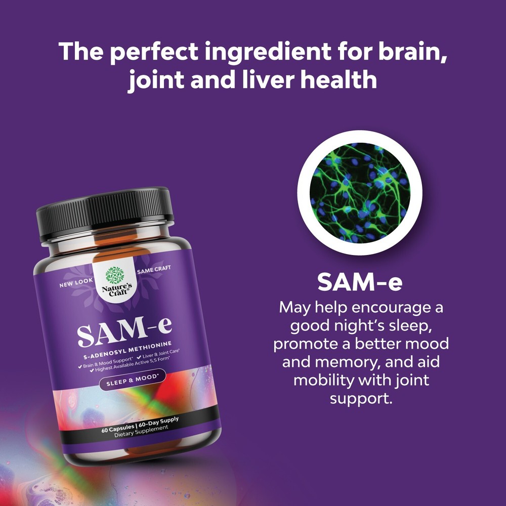 Sam-E 200mg Mood Support Supplement - S-Adenosyl Methionine Sam-E Supplement