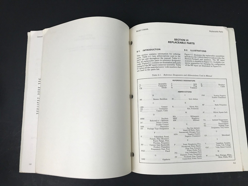 HP 11664A Detector Operating & Service Manual