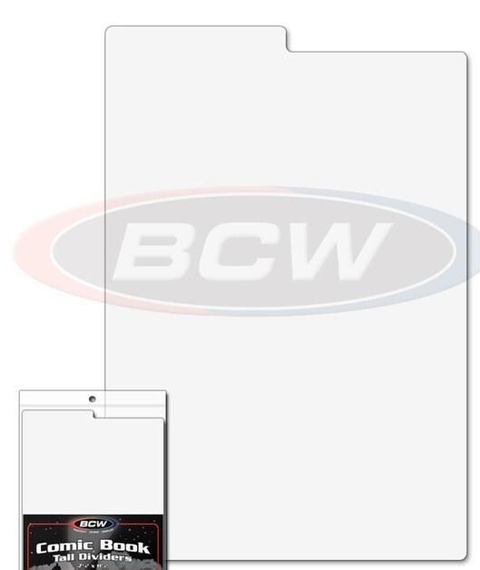 New (9 ct) BCW Tall Comic Book Divider-White