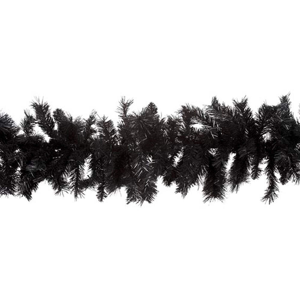 9' x 10" Artificial Christmas Garland - Black