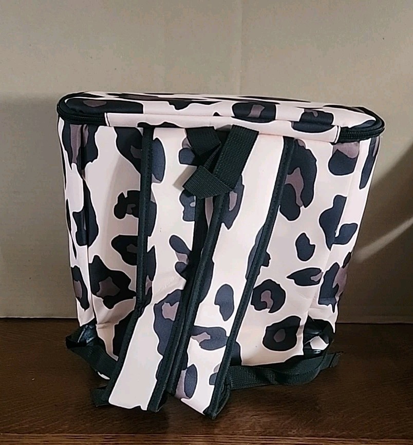 Insulated Leopard Print Backpack Cooler