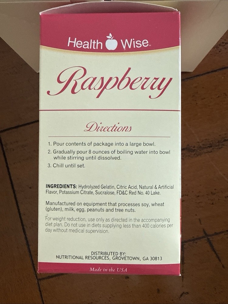 HealthWise High Protein Raspberry Gelatin (3 Boxes)