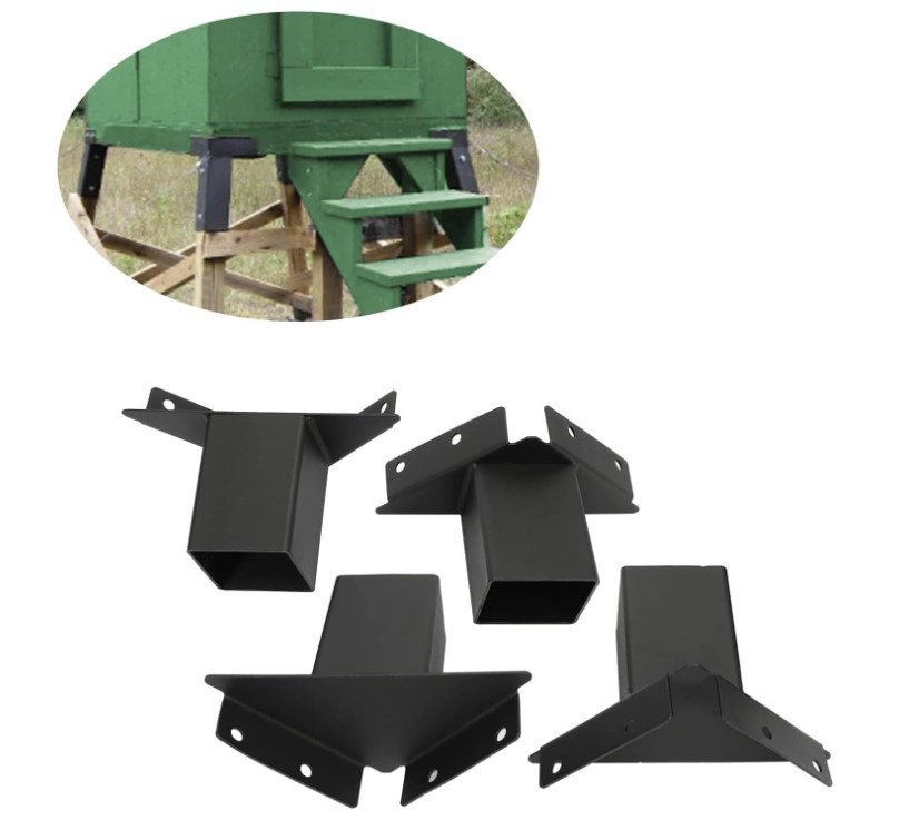 Deer Stand Brackets 4x4 Deer Blind Brackets,4Pcs Compound Angle Platform Bracket