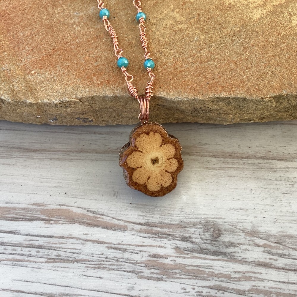 ayahuasca Pendant Necklace  With Copper Chain