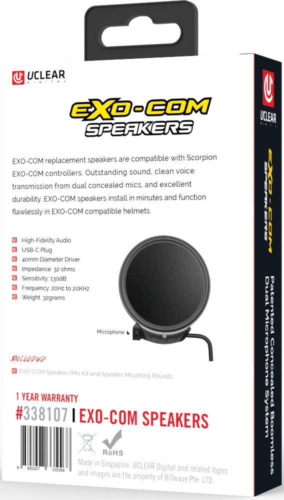 UClear Exo-Com Replacement Speaker/Mic Kit 338107