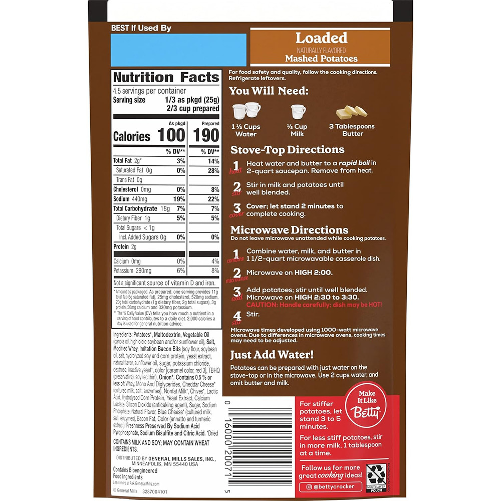 Loaded Mashed Potatoes, 4 Ounces (Pack of 8)