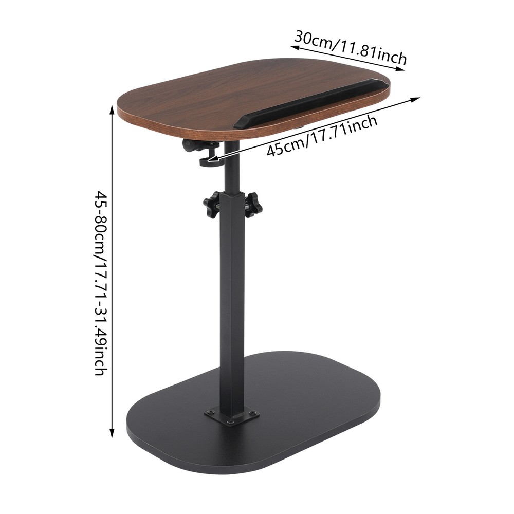 C-shaped Side Table Sofa Table for Living room&Study Height Adjustable SideTable