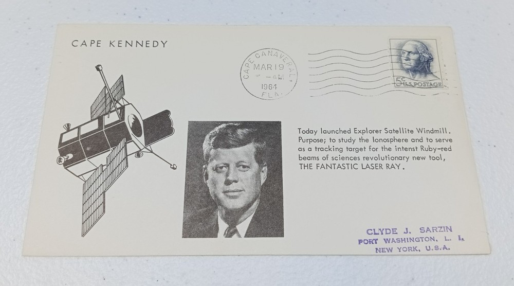 6 Different 1964 Early space launch covers Canaveral Sarzin cachets