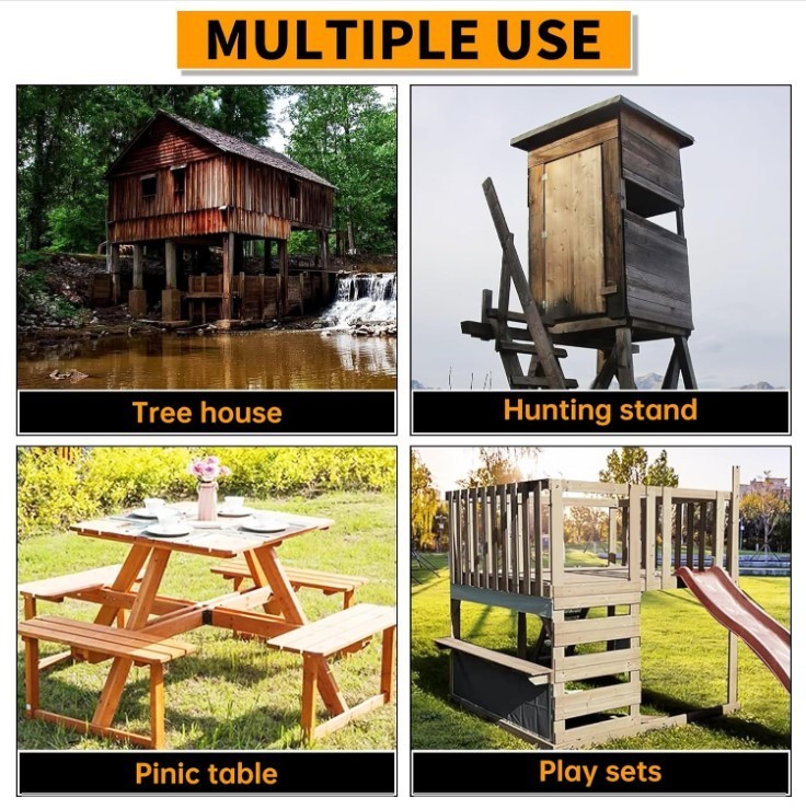 Deer Stand Brackets 4x4 Deer Blind Brackets,4Pcs Compound Angle Platform Bracket
