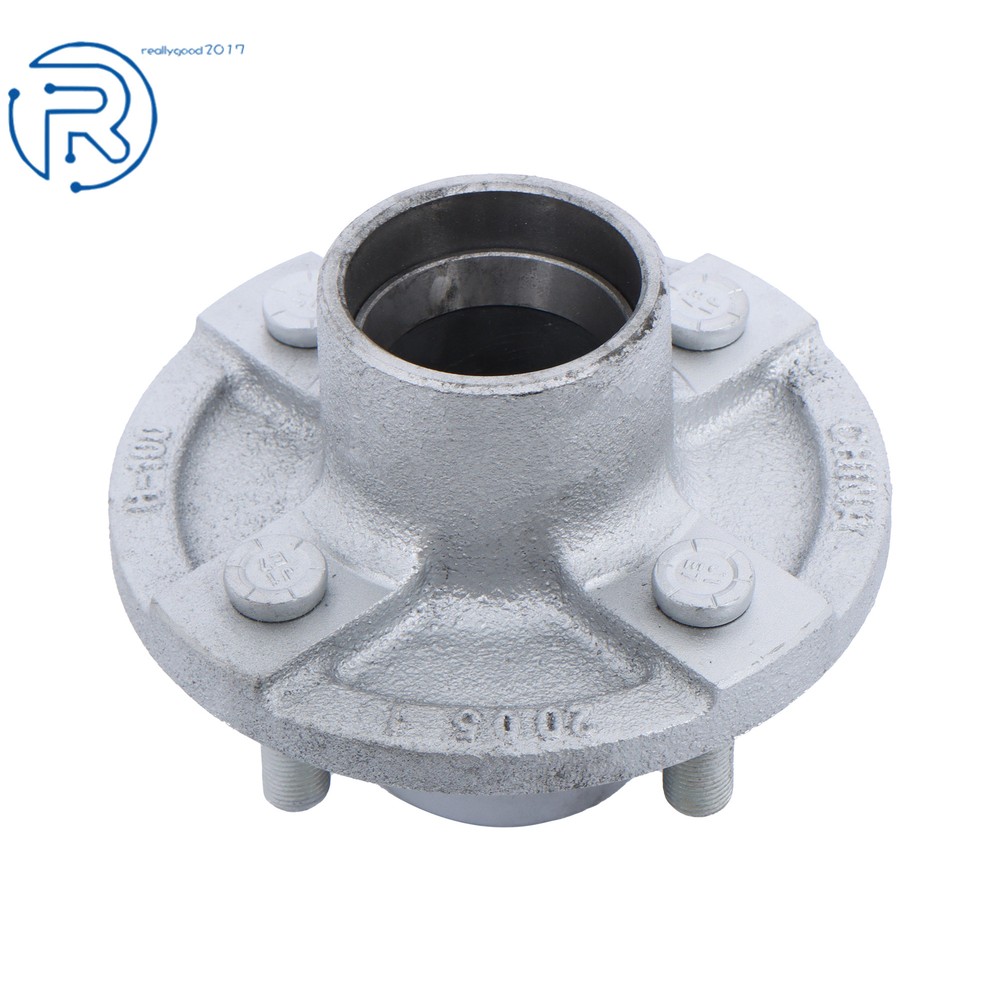 Pack of 2 Trailer Axle Kits With 4 on 4" Bolt Idler 1" Hub & Round Bt8 Spindle