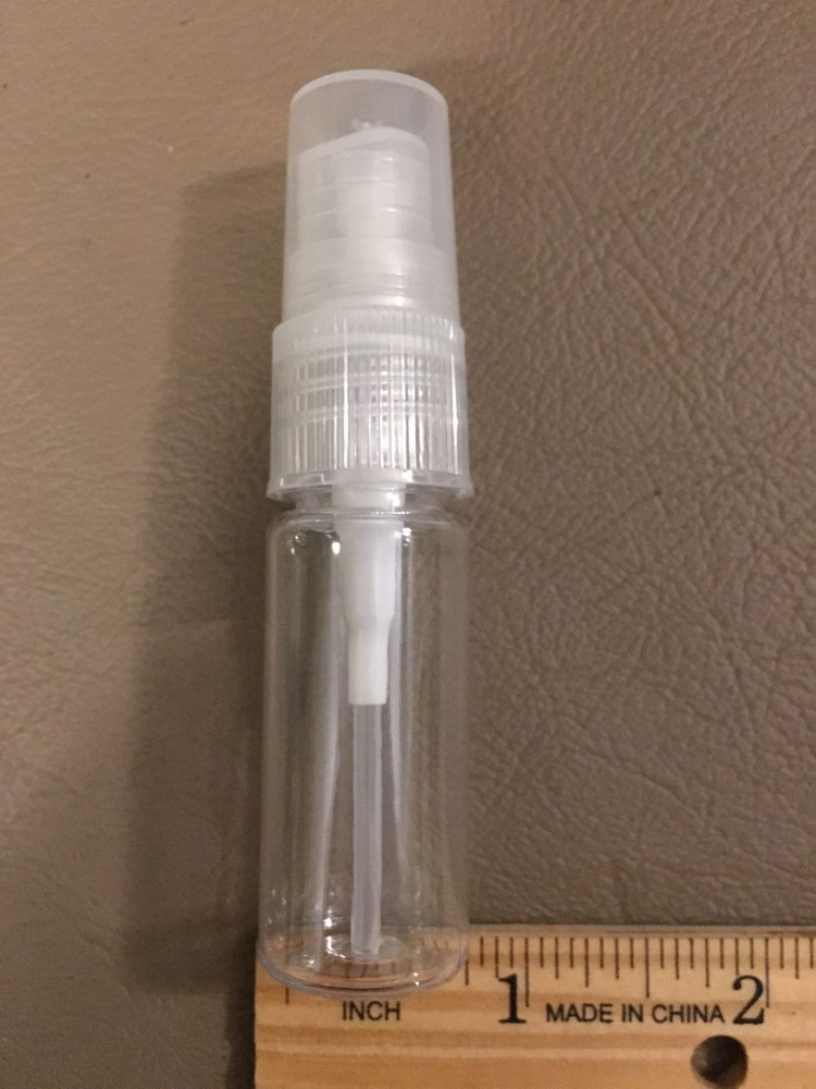 10ml (.34 oz) Clear Plastic Empty Refillable Perfume Atomizer Mini Spray Bottles
