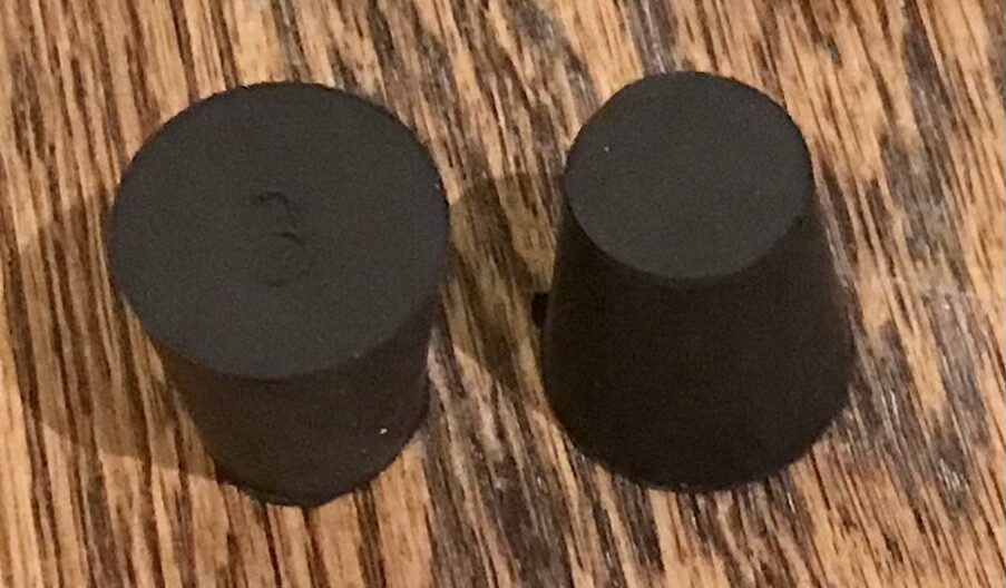 12 Solid Rubber Stoppers #3