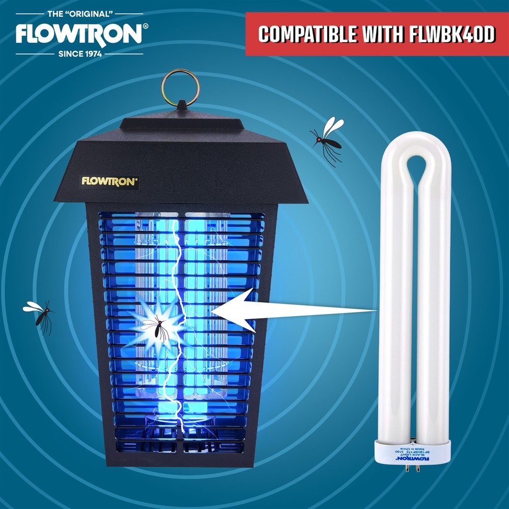 Flowtron BF-190 Replacement UV Bulb (2-Pack) - Compatible with BK-40D Bug Zapper