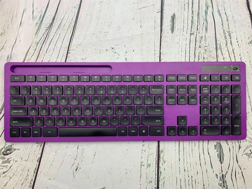 Wireless Keyboard Mouse Combo Purple Black USB