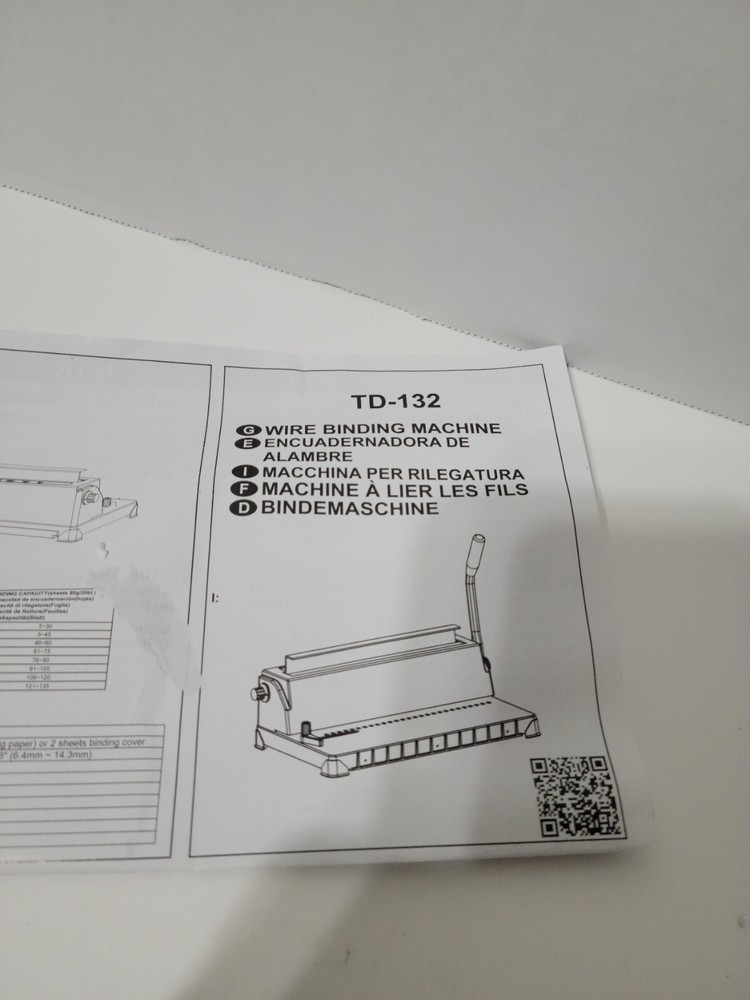 Rayson TD-132 Binding Machine Punch 12 Sheets/Bind 120 Sheets