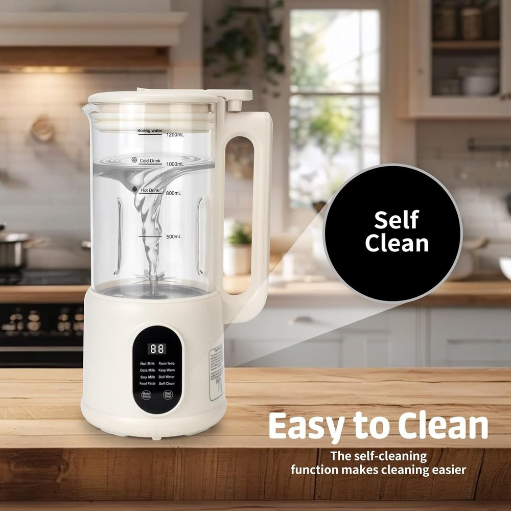 40oz Plant-Based Milk Maker with One-Touch Program and Self-Clean Feature