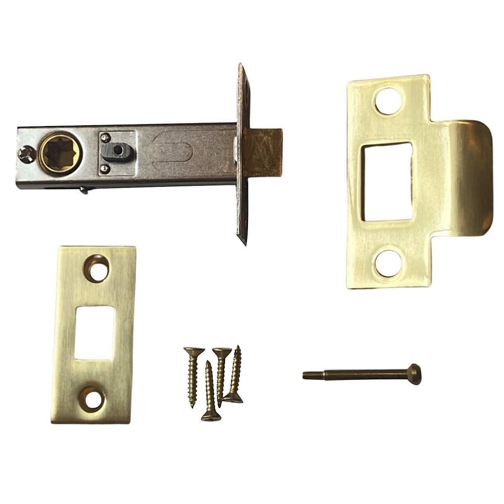 Solid Brass Privacy Door Latch Set with 2 3/8 Inch Backset