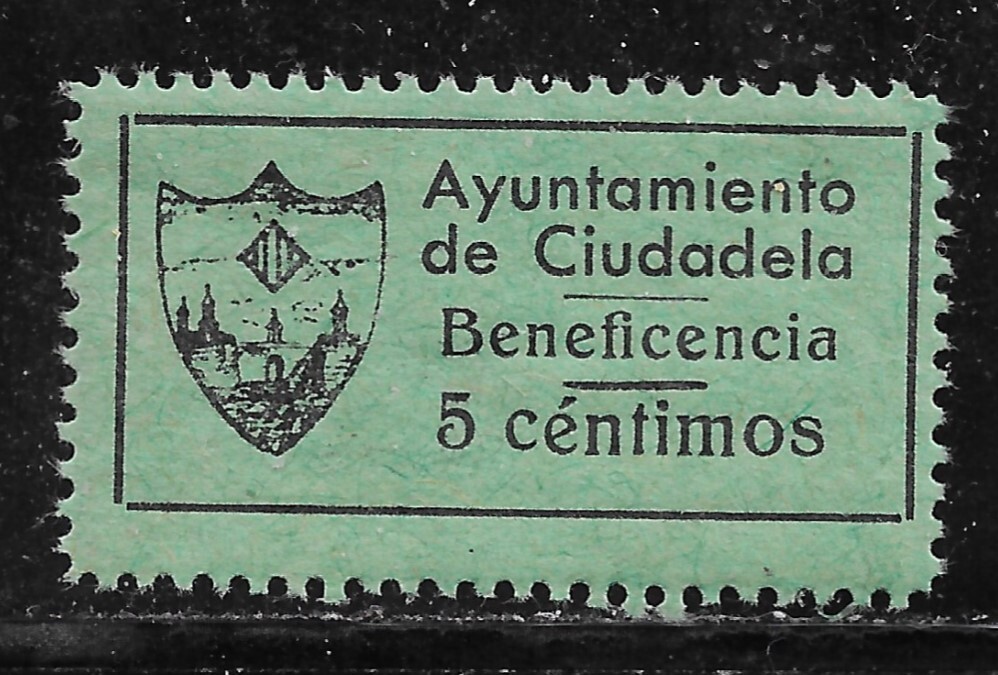 SPAIN    CIUDADELA      SOFIMA  14  MINT LIGHTLY HINGED     SPANISH CIVIL WAR