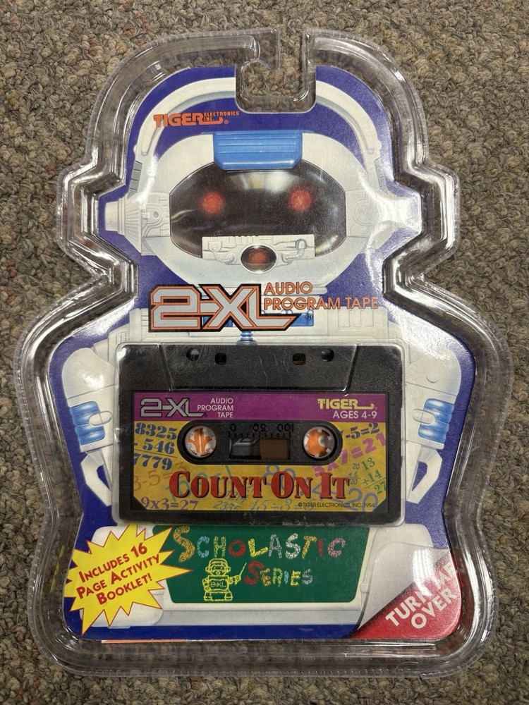+ Tiger Electronics 1994 2-XL Robot Count On It Audio Program Tape NIP