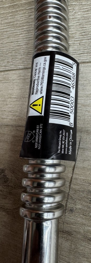 Apollo Corrugated Water Heater Connector with Ball Valve Stainless Steel