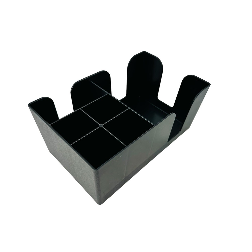 Tablecraft Black Plastic Bar Caddy Organizer 6 Compartment