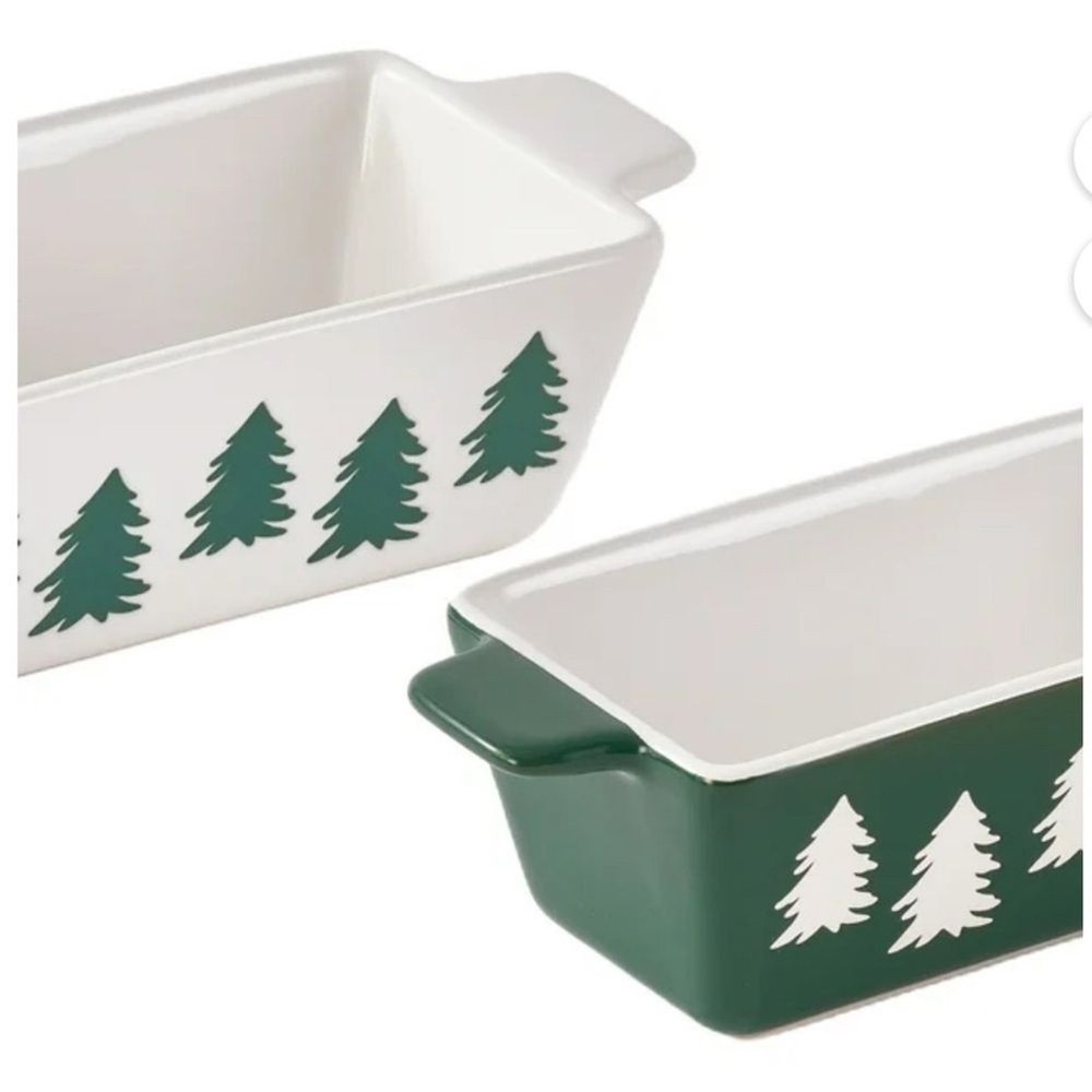 Festive Tree Design Ceramic Baking Dishes
