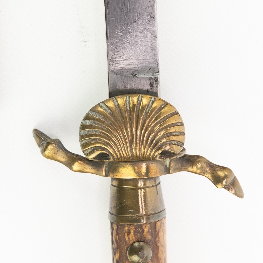 Imperial German Long Etched Hunting Dagger.