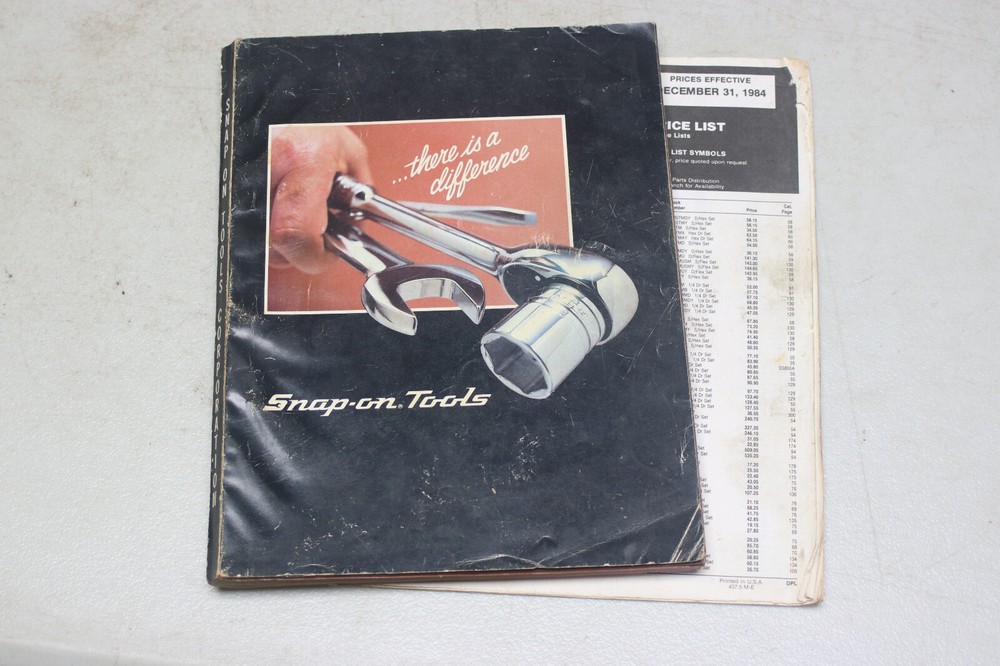 Snap On Tools Catalog 1985 With  Price List
