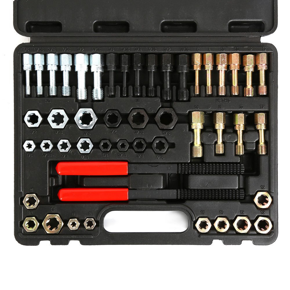 48pcs Rethread SAE & Metric Thread Restorer Kit, Rethreading Thread Repair Tools