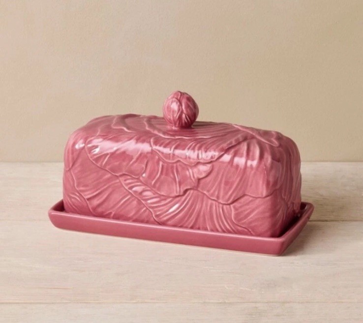Stoneware Cabbage Butter Dish Pink John Derian Fall Target Thanksgiving Easter