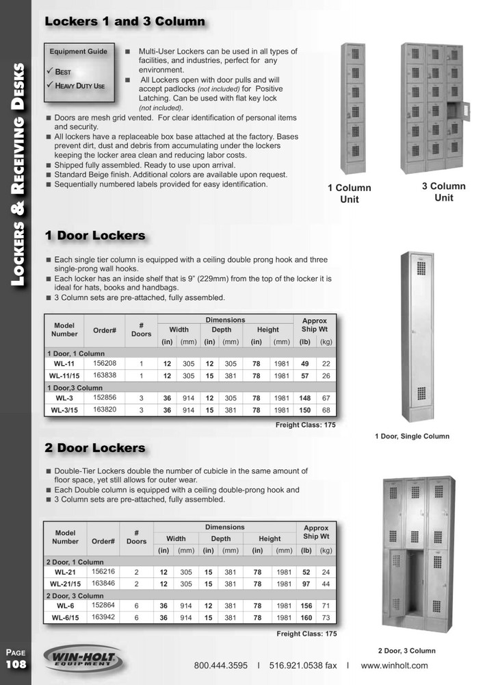 Single Column Two Door Locker - 12" x 12" 2of2