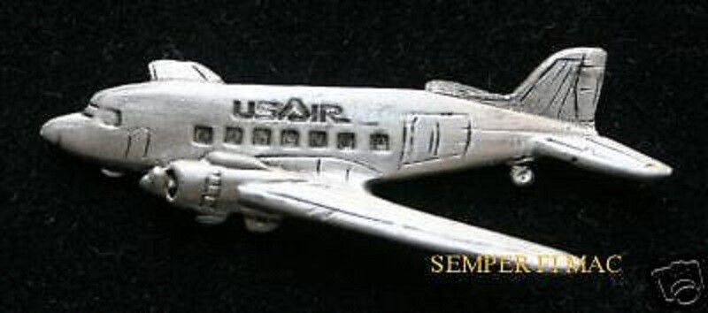 US AIR DOUGLAS DC-3 AUTHENTIC PEWTER PIN