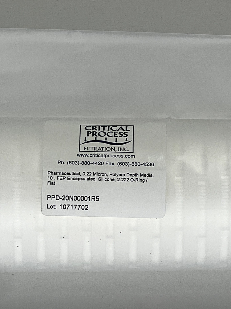 Critical Process Pharmaceutical 0.22 Micron Polypro Depth Media 10" Filter - NEW