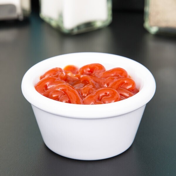 GET Enterprises S-60 - Smooth Melamine Ramekin - 2 oz. Capacity, White, 12/CS